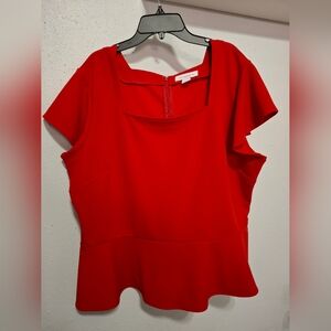 Liz Claiborne Vibrant Red Blouse XXL